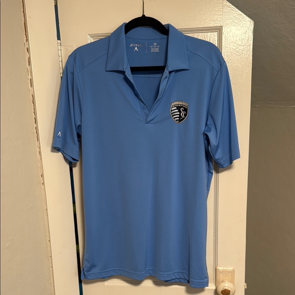 Antigua Blue Performance Polo Shirt